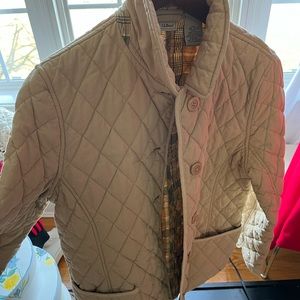 LLbean woman’s winter coat light brown quilted exterior - regular medium